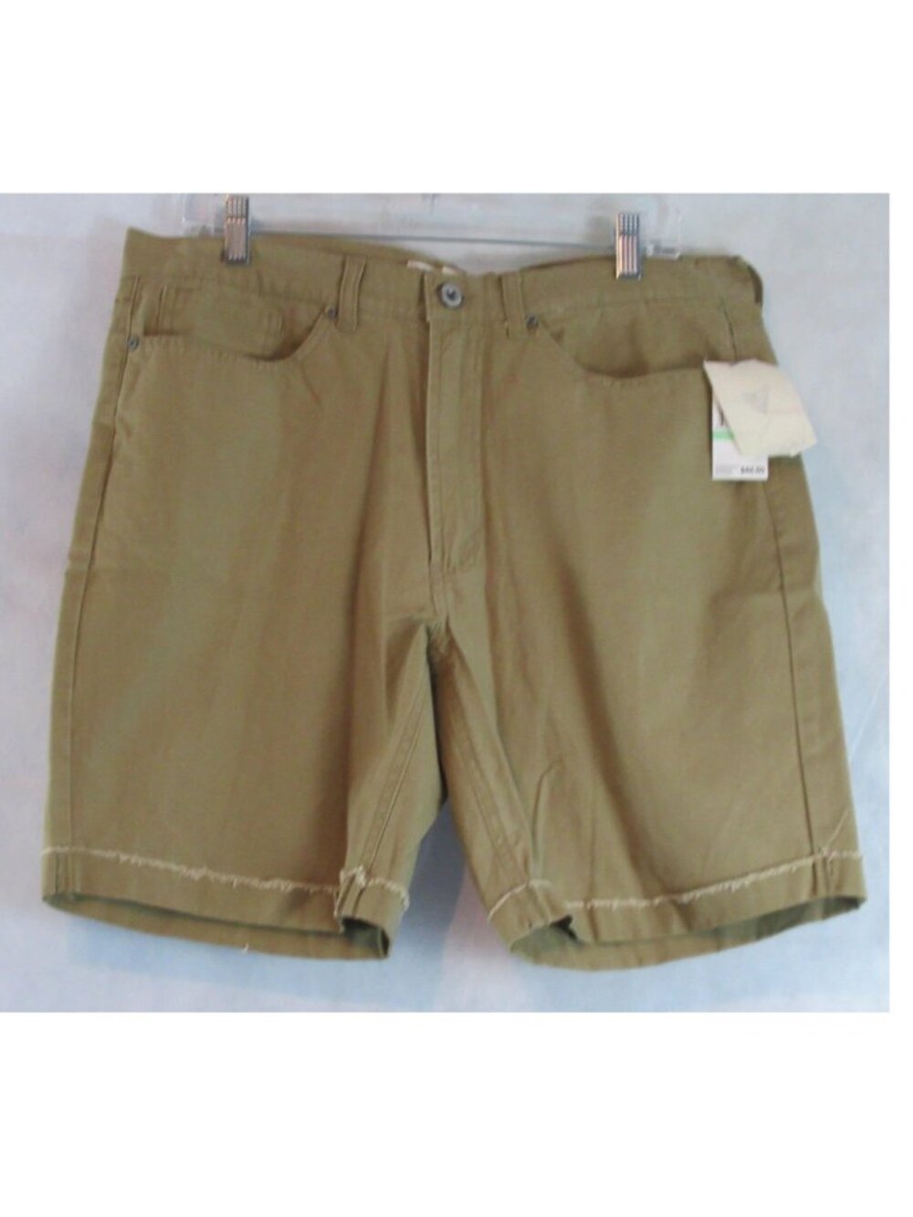 Univibe Men's 5 Pocket Twill Shorts, Dull Gold, Size 34W